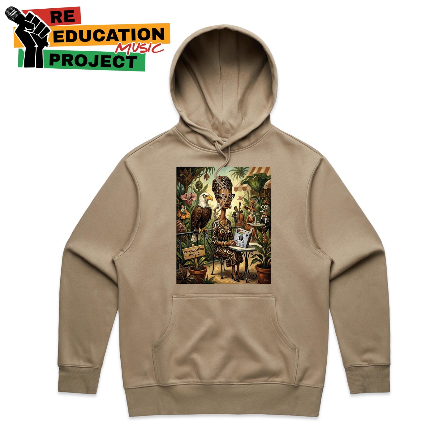 MAYA  art piece - sand pullover hood